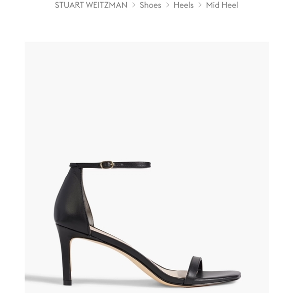 Stuart Weitzman Nudistcurve 75 Sandals, Black NWT - Picture 1 of 6